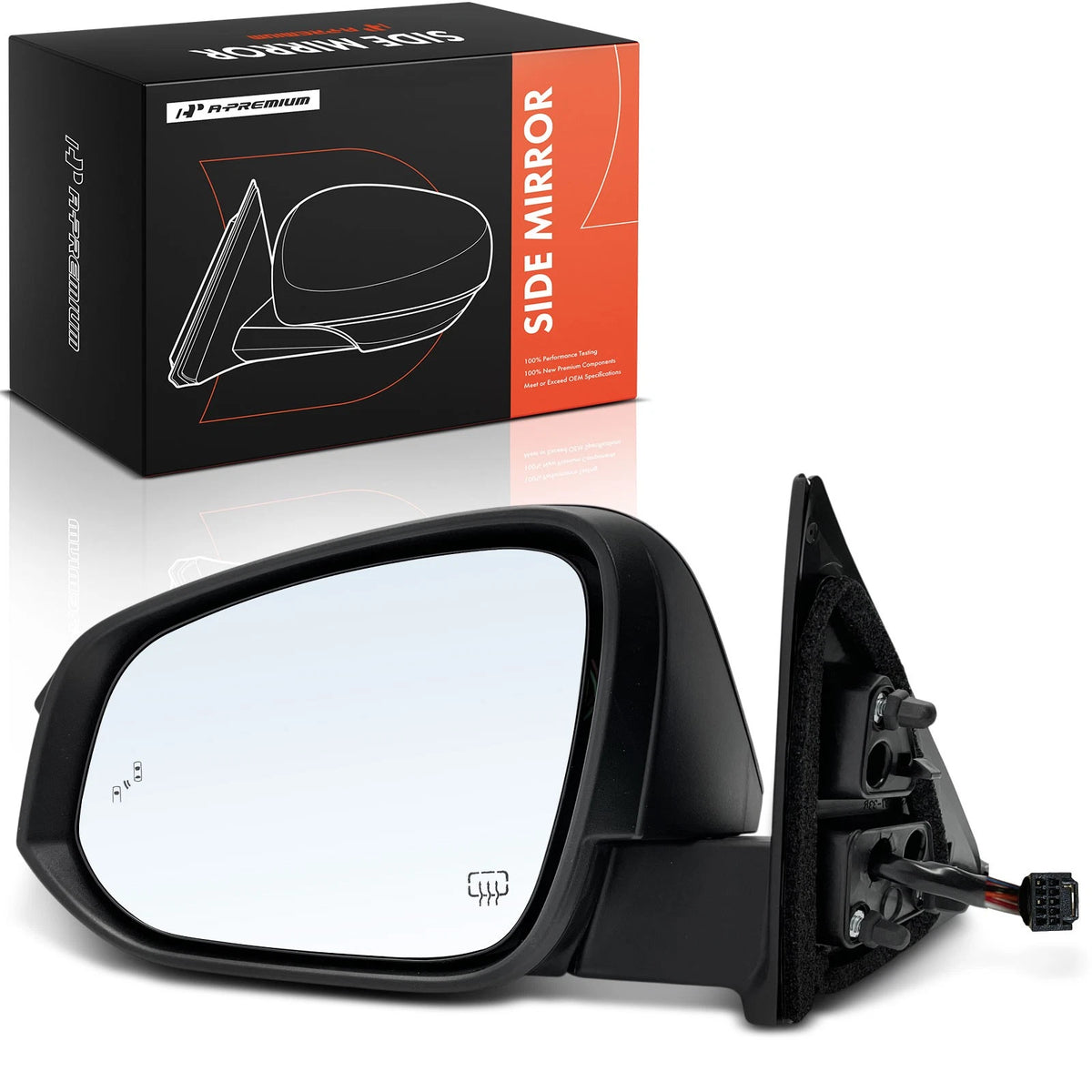 Driver Power Mirror for Toyota Highlander (2017–2019) - 879400E272, TO1320361, Heated, Blind Spot