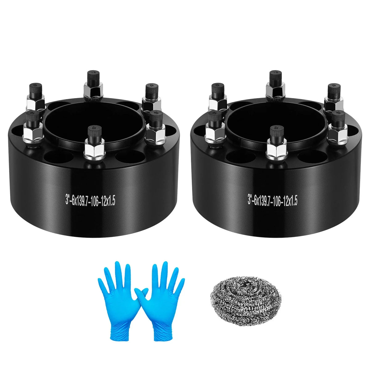 2x 3" HubCentric Wheel Spacers Black for Toyota Tundra (2000–2006)