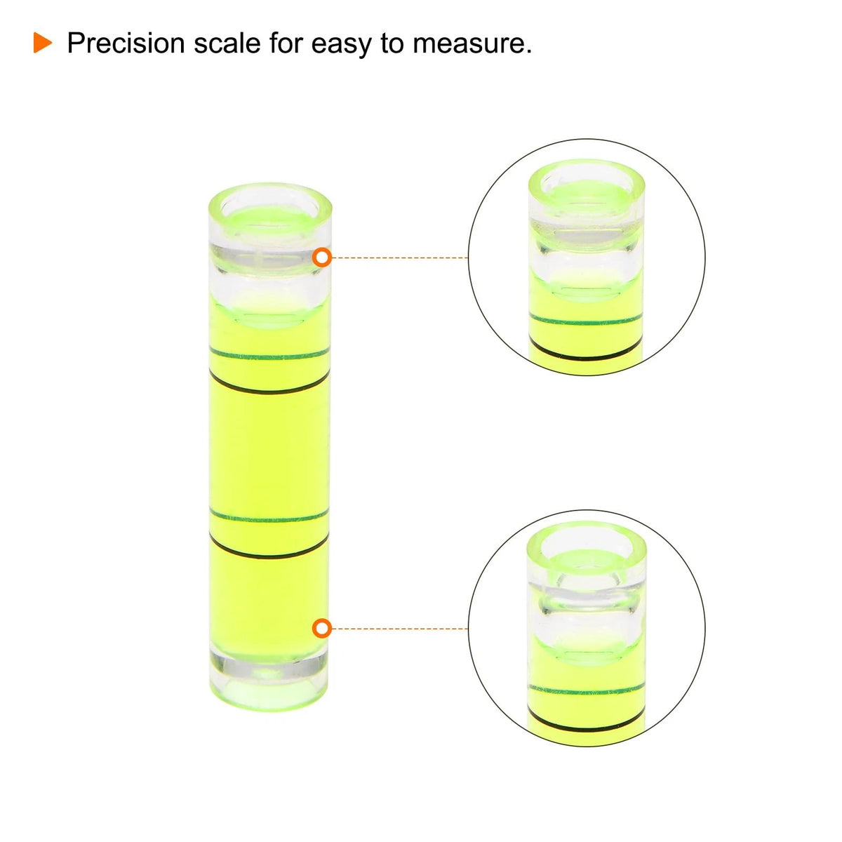 15pcs Small Cylindrical Bubble Level Vials for Automotive Use (8x35mm)