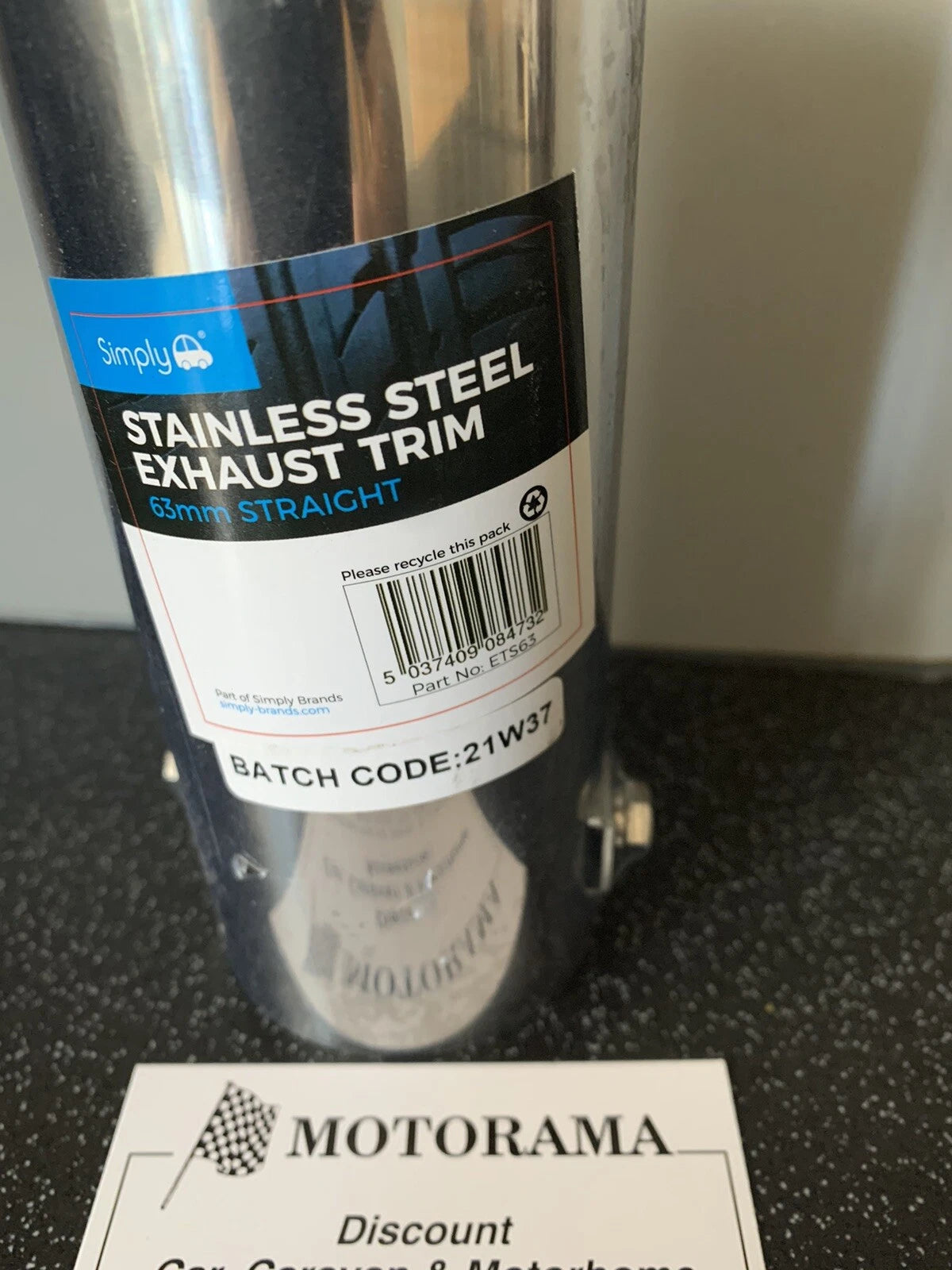 Exhaust Trim for Universal Stainless Steel Tail Pipe (ETS63)