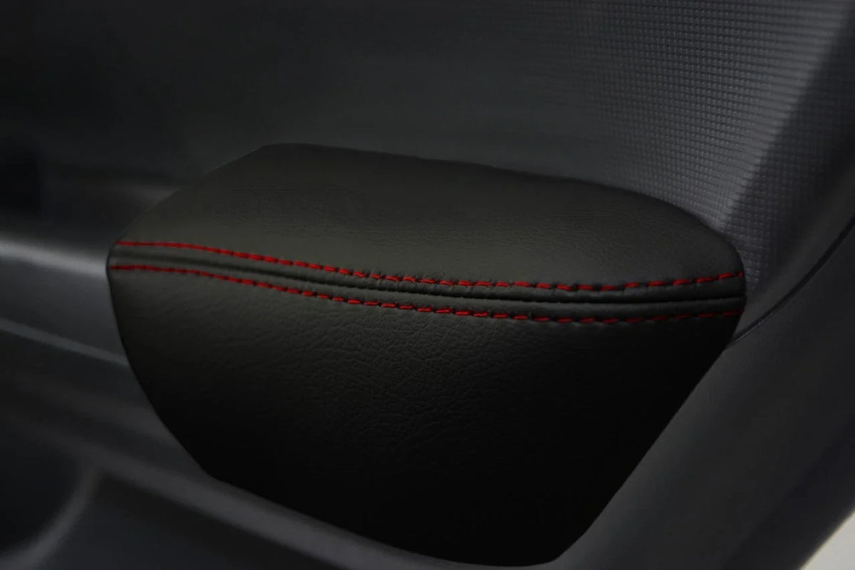 Rear Door Armrest Cover for Honda Civic Sedan (2012–2015) Red Stitch