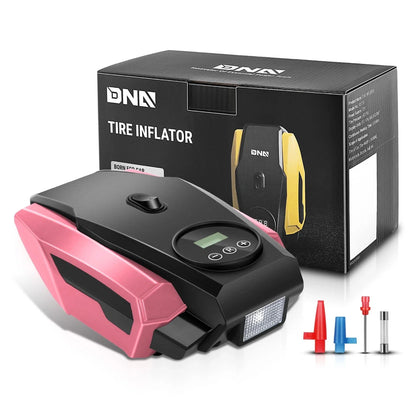 LED Tire Inflator for Universal Use (Portable, Auto Shut Off)