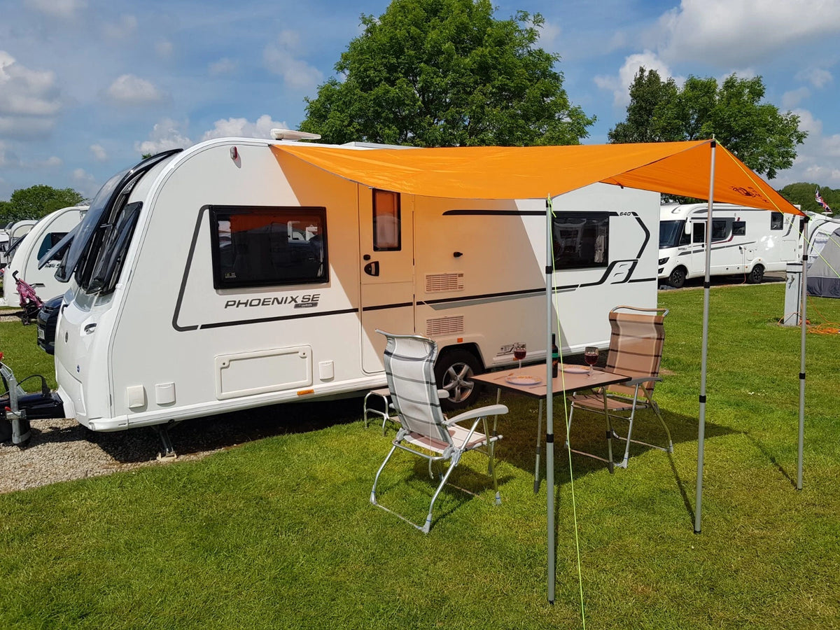 Awning Canopy for Caravan Campervan (2.4m x 3m) - Orange