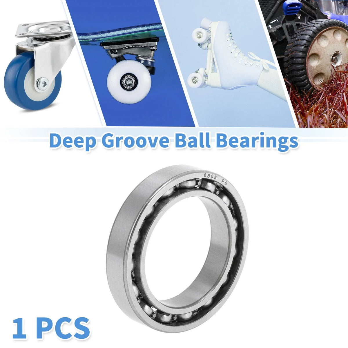 Deep Groove Ball Bearing P0 for Scooter Skateboard Wheel (25x37x7mm)