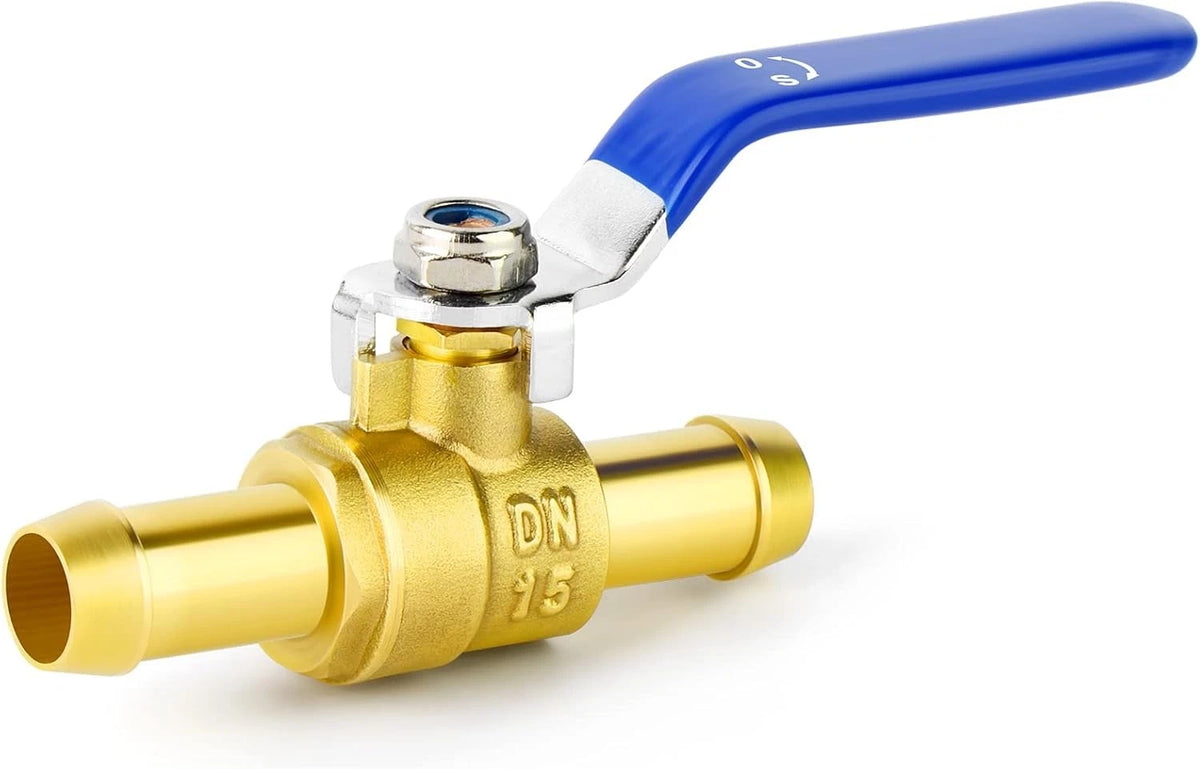 5/8 Inch Heavy-Duty Brass Barb Ball Valve for Various Applications (1PC)
