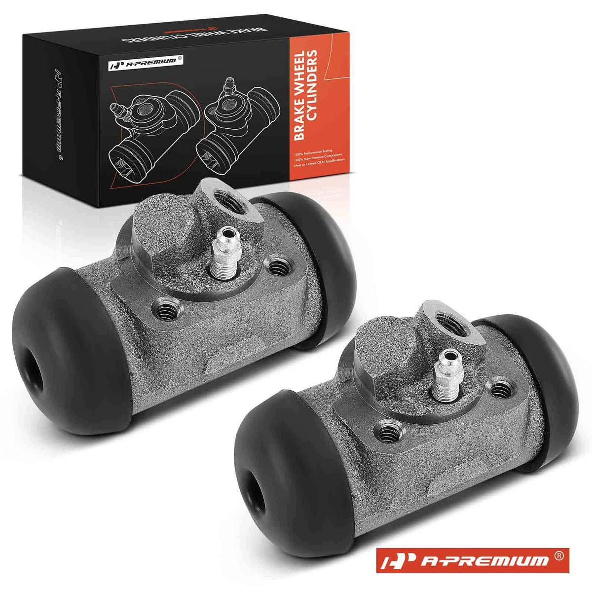 2X Brake Wheel Cylinder Front Drum for Jeep Jeepster (W906632, F72438, W37805)