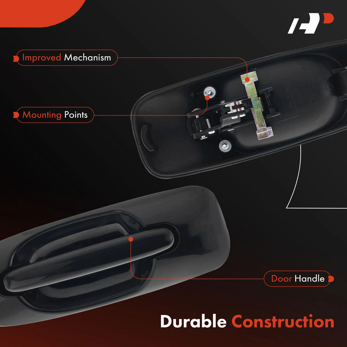 Rear Left Exterior Door Handle for Dodge Grand Caravan (2001–2007) RP91SW1AC, 83225