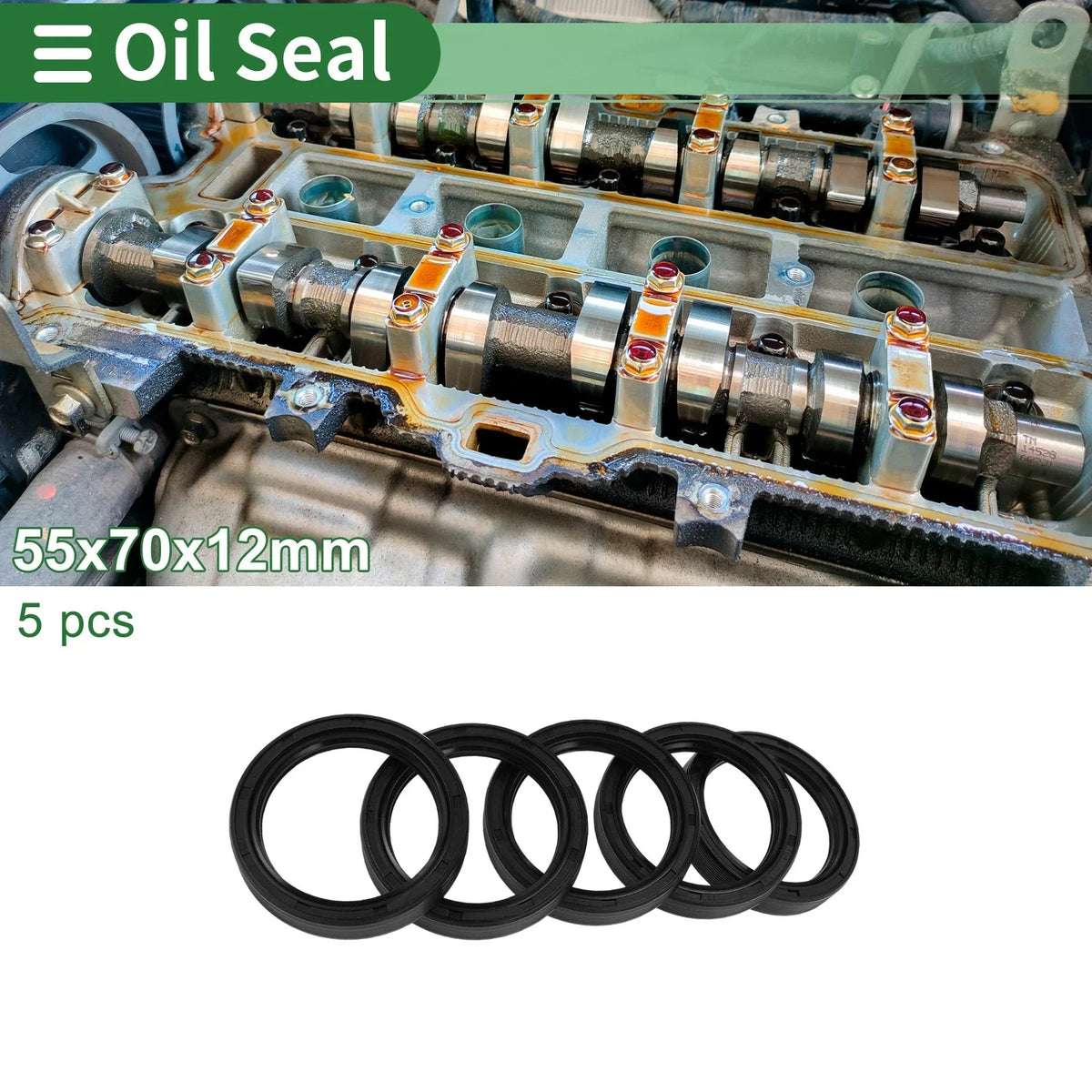 Oil Seal for Rotary Shaft (55x70x12mm)