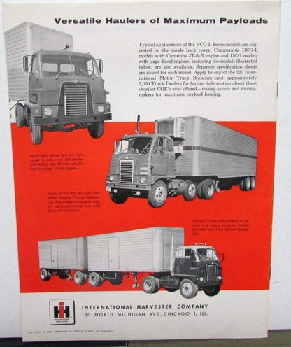 1957 International Trucks IHC Cab Over Engine V8 Sales Brochure
