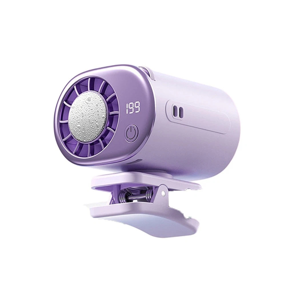 Portable Car Clip Air Conditioner Fan 360° Rotation USB Rechargeable