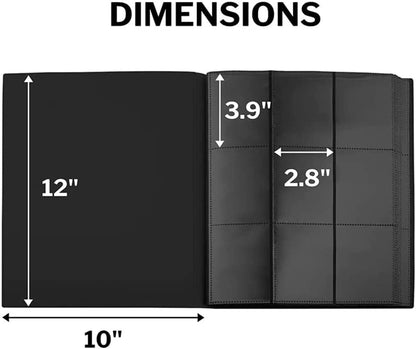 9 Pocket Trading Card Binder Album for Collectors (360 Card Capacity) Black