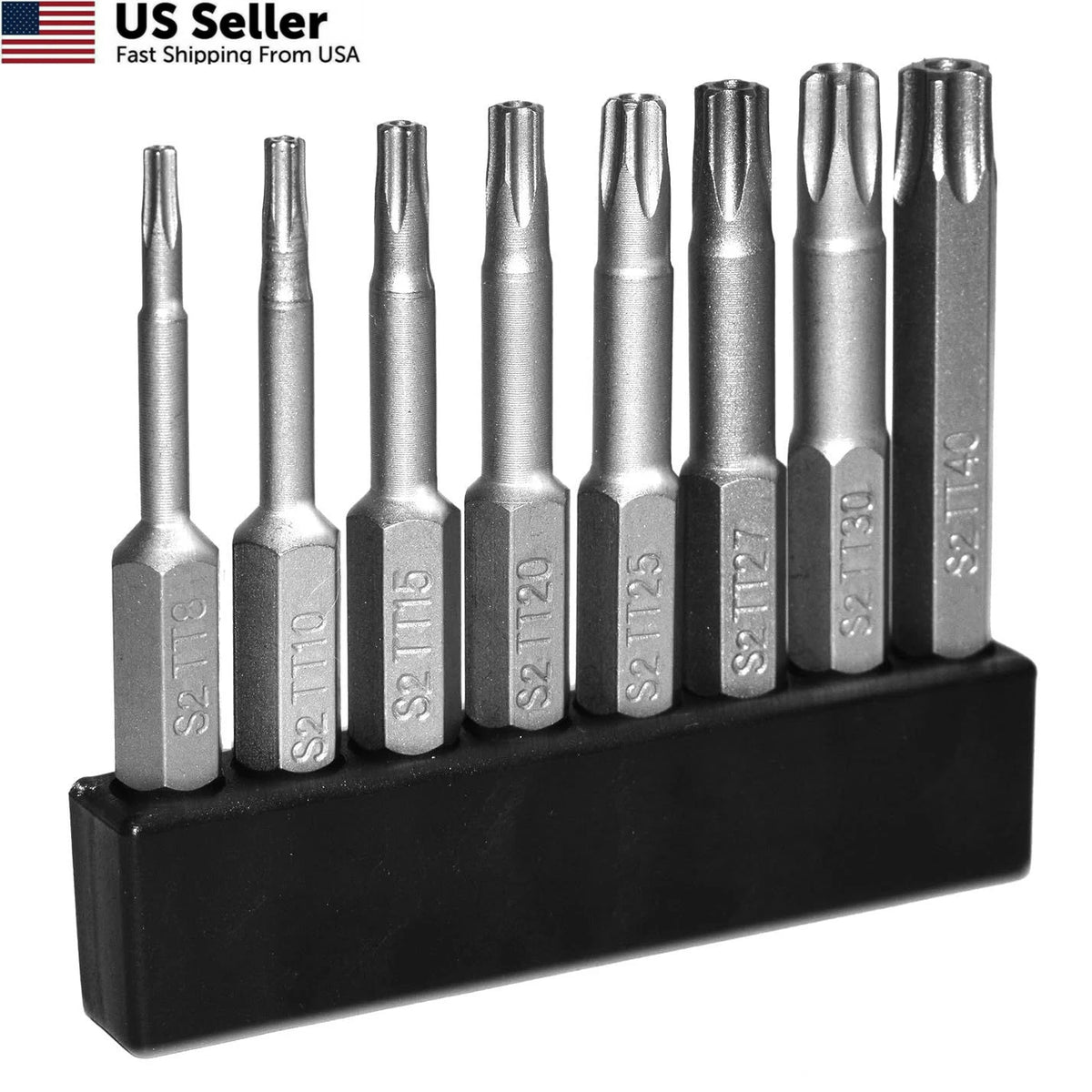 8Pcs Torx Star Security Screwdriver Bits Set Magnetic for Automotive Use