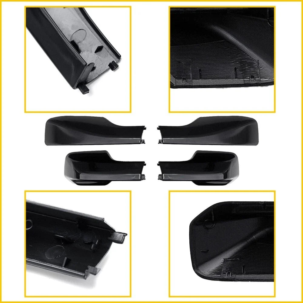 4X Black Roof Rail End Shell Cover for Toyota RAV4 (2001–2005)