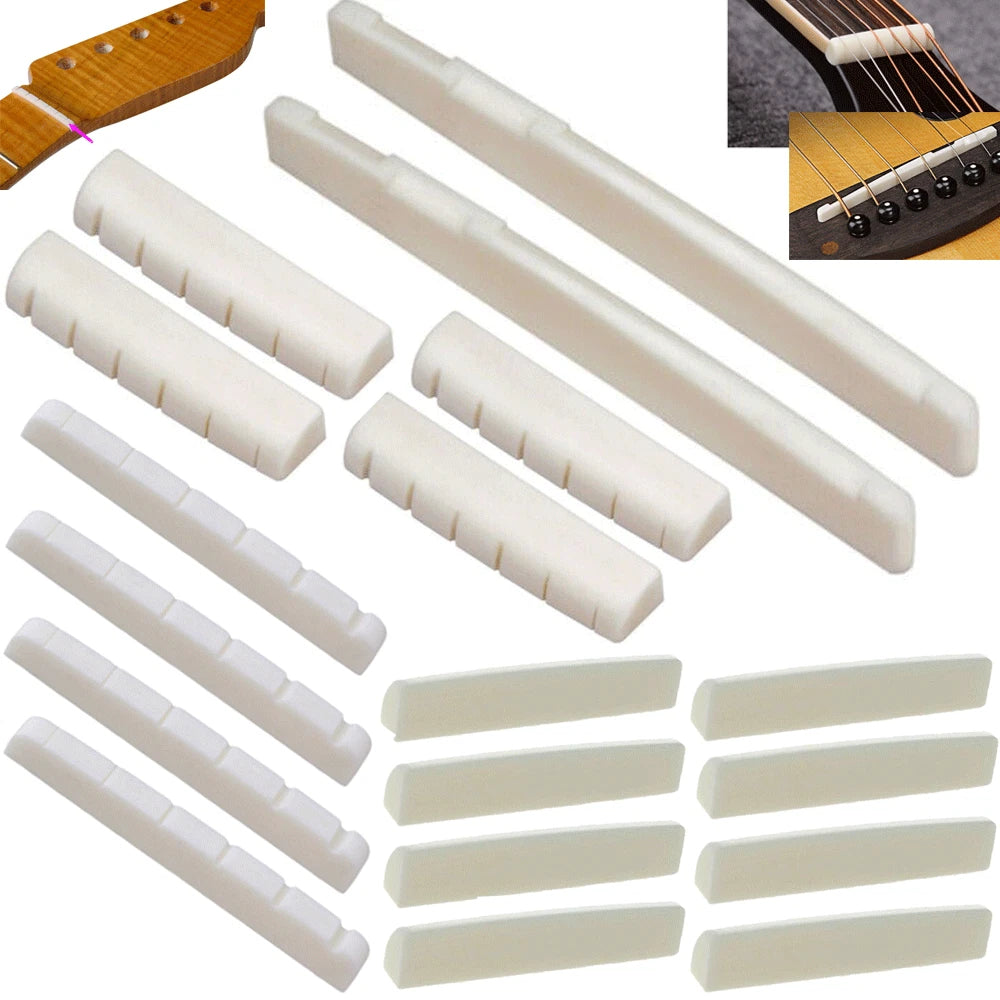 Slotted Bone Nut Block for Acoustic Guitar (Wholesale)