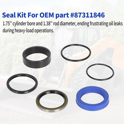 Seal Kit for Case IH & New Holland Loaders 1-3/4" 1-3/8" (Fits )