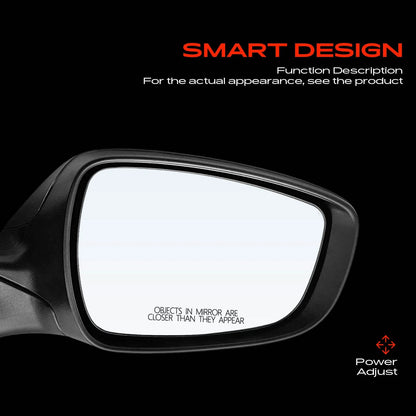 2X Power Side Mirror for Hyundai Accent (2012–2017) 876101R250, 876201R250