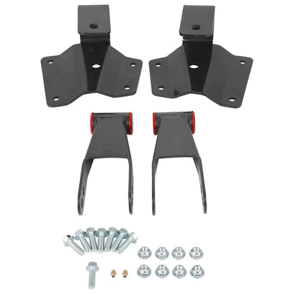 4" Drop Kit Rear Shackles & Hangers for Chevy Silverado 1500, GMC Sierra