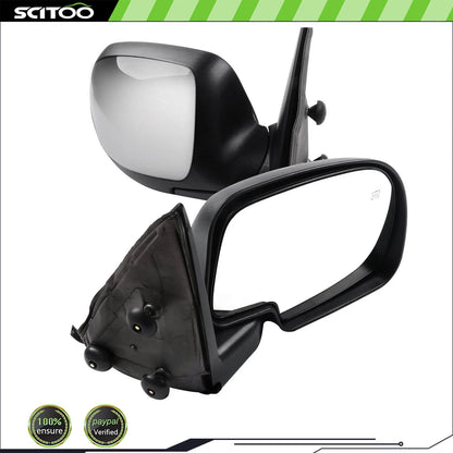 Pair Chrome Heated Power Mirrors for Chevy Silverado 1500/2500, GMC Sierra (1999–2002)