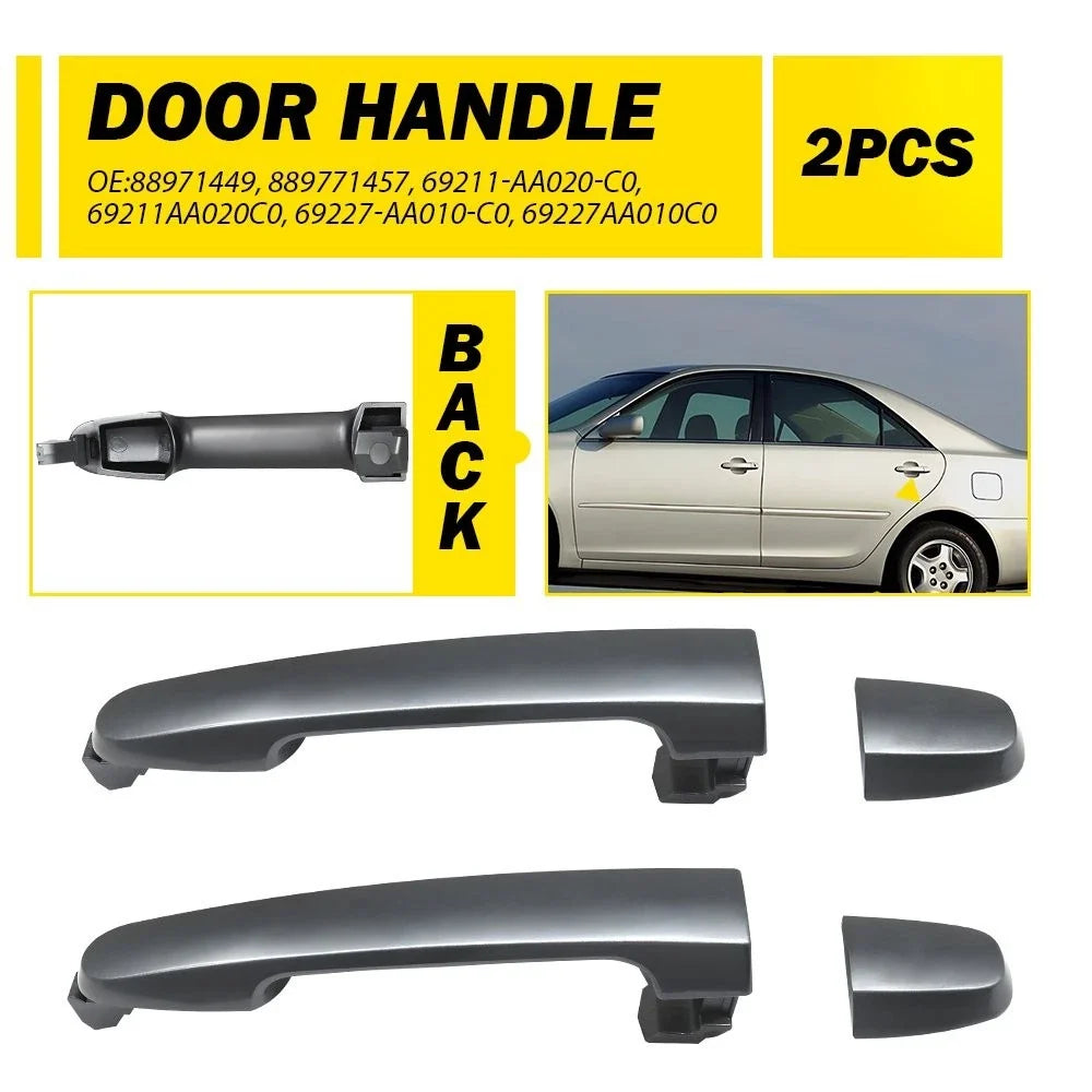 2X Outside Door Handle for Toyota Corolla RAV4 (1G3) Gray H
