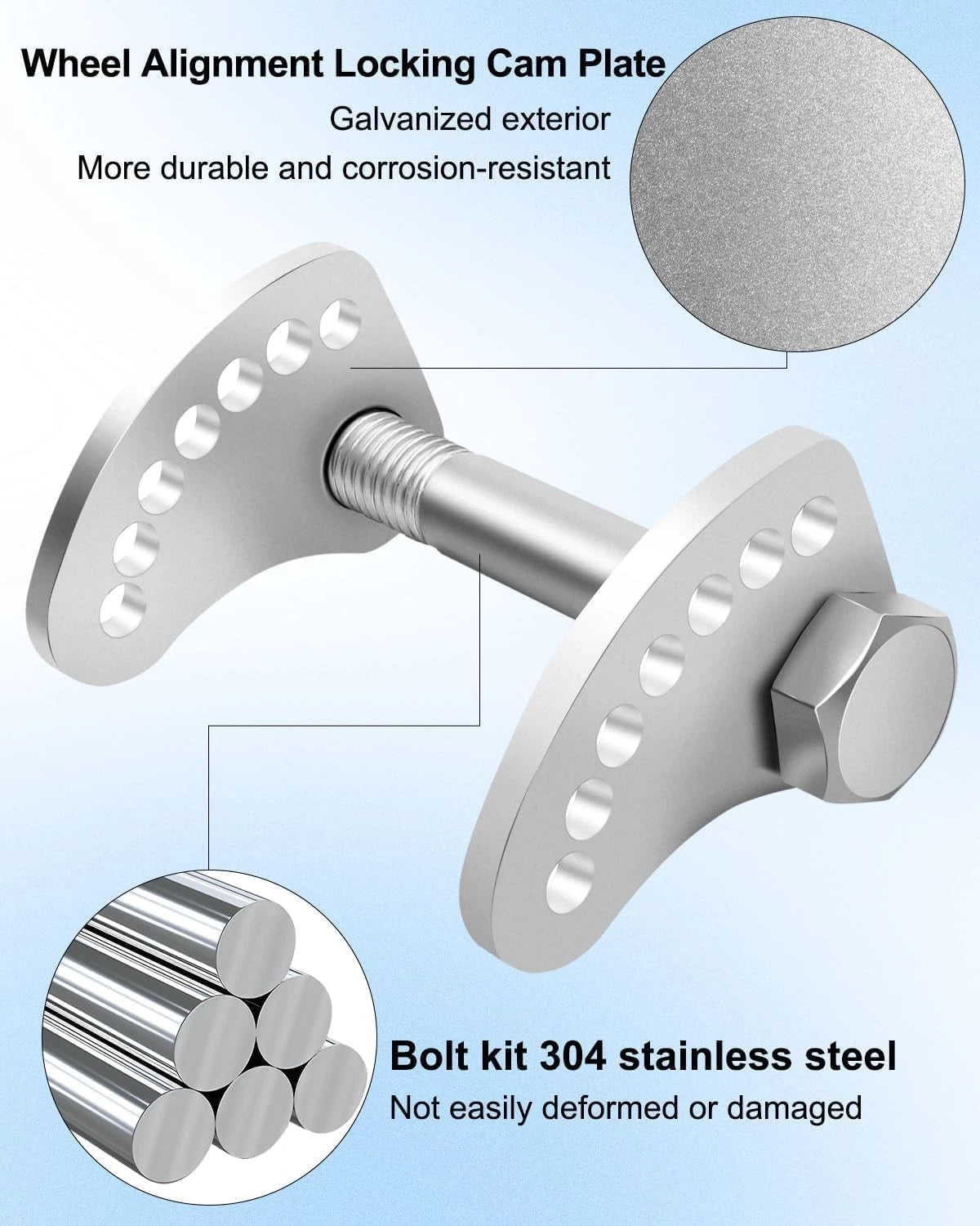 Camber Lock Alignment Fix and Upper Arm Cam Bolt Kit for GMC