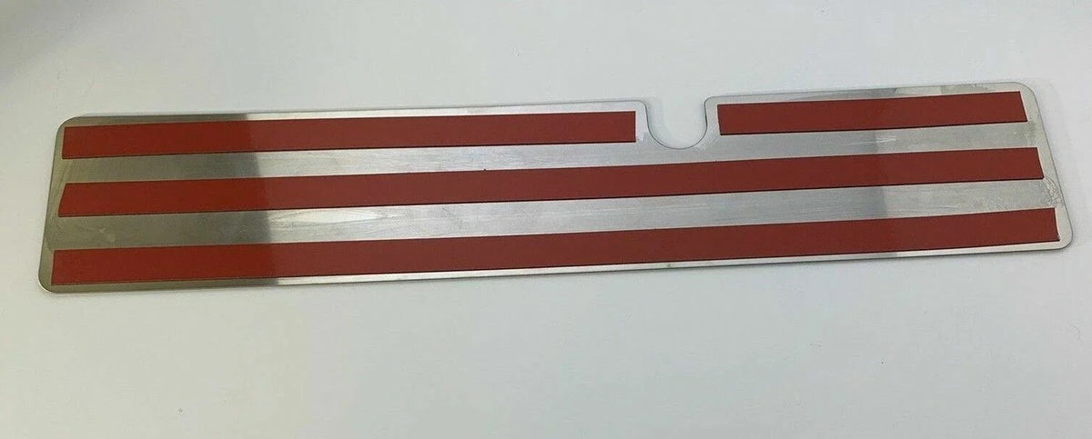 Stainless Radiator Cover Plate with Green Carbon Fiber Letters for Mustang GT (2015–2017)