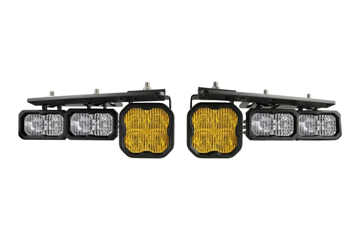 LED Fog Pocket Light Kit Yellow for 2021–2025 Ford Bronco Stage Series Max