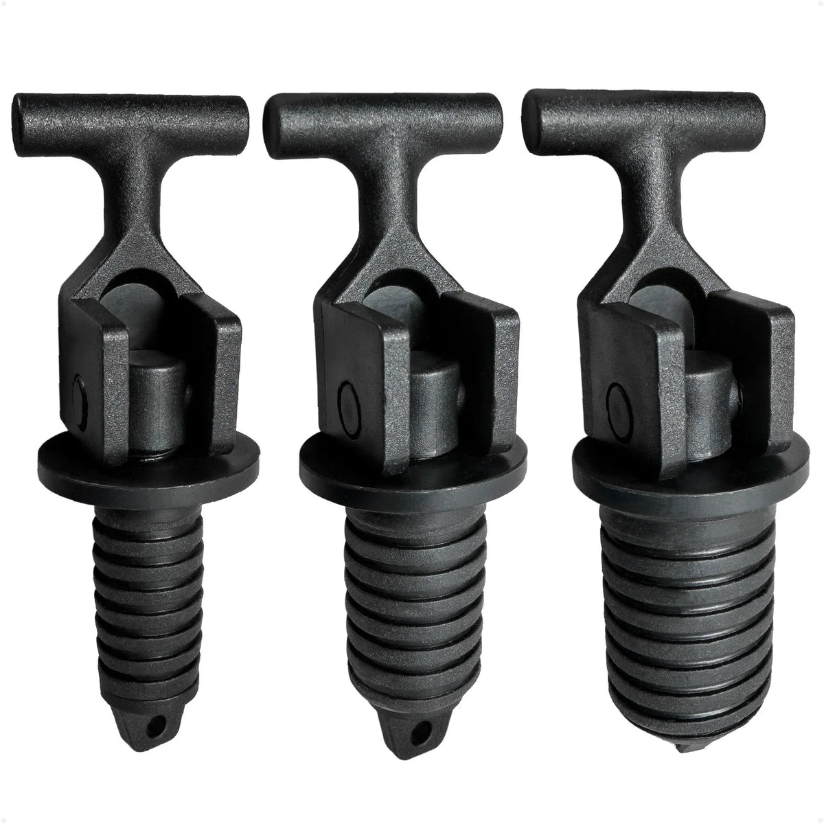 3X Floating Livewell Drain Plugs for Universal Use (1/2", 5/8", 3/4")