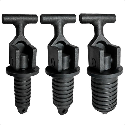 3X Floating Livewell Drain Plugs for Universal Use (1/2", 5/8", 3/4")