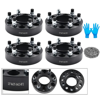 Set of 4 Hubcentric Wheel Spacers 1.5" 6x135 M14x1.5 for Lobo (2015–2024)