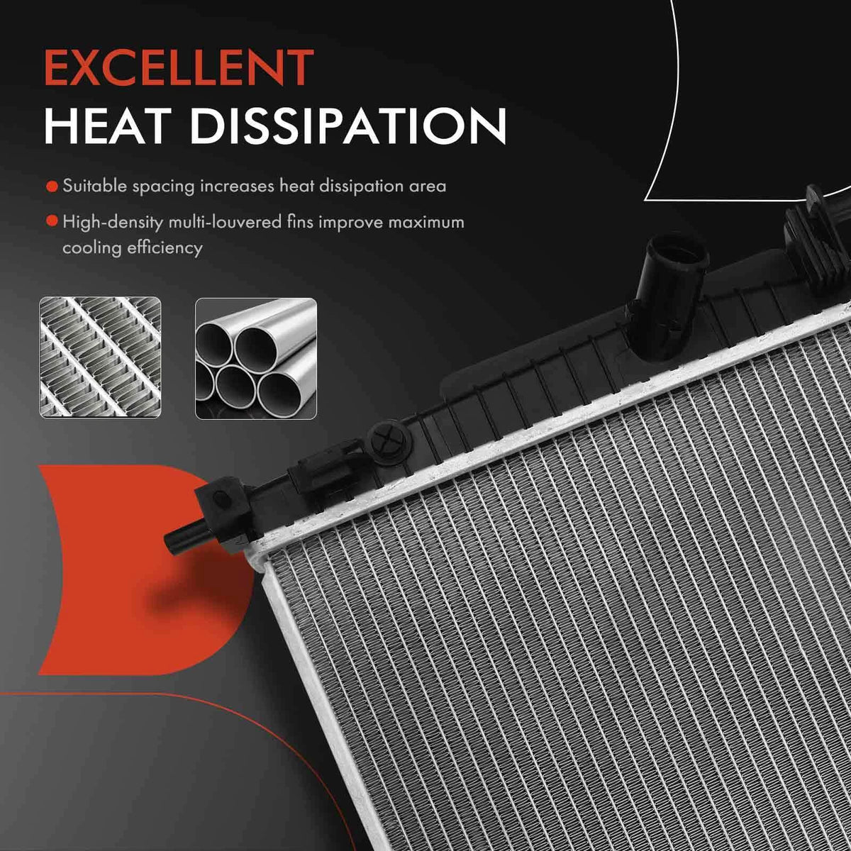 Aluminum Radiator for Mazda 3 (2010–2013) LF8M1520YD, LF8M15200, 13100
