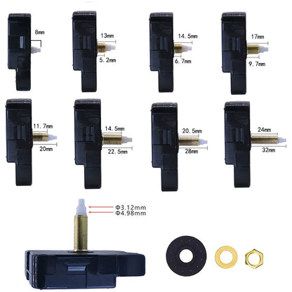 2Pcs Long Shaft Quartz Clock Movement Mechanism Replacement for HR1688