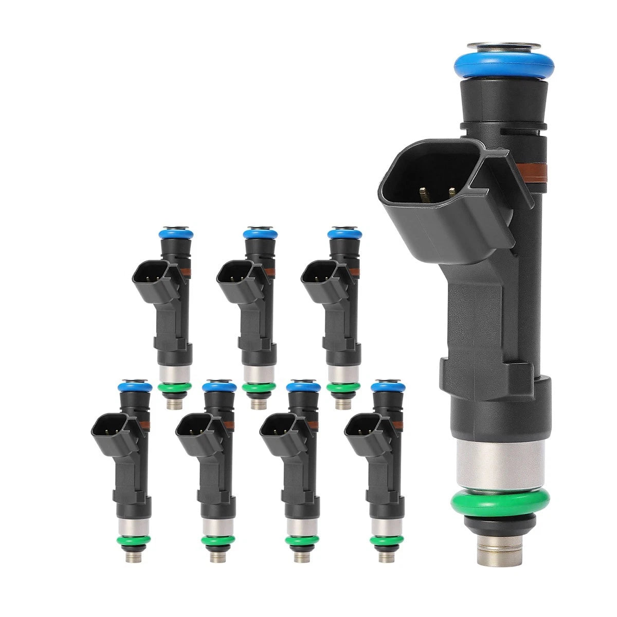 Set of 8 Fuel Injectors for Ford E350 Van E150 E250 E450 (2010–2016) 17988858, 0280158193, FJ1007, 9C2Z9F593A