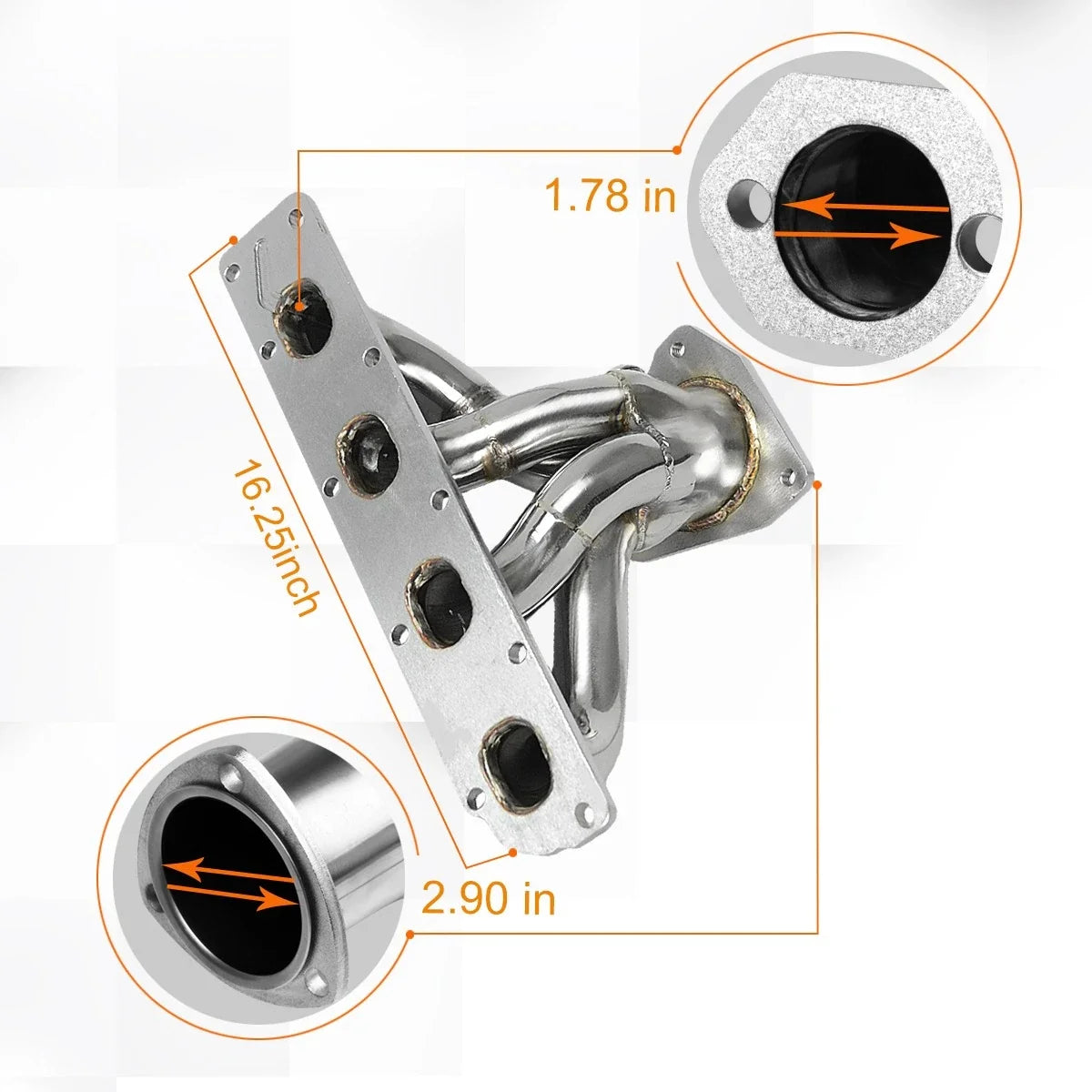 Stainless Steel 4-1 Exhaust Header for Chevrolet Cobalt/HHR, Saturn Ion (2005–2010)