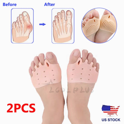 2X Silicone Bunion Toe Corrector Orthotics Separator Forefoot Pad