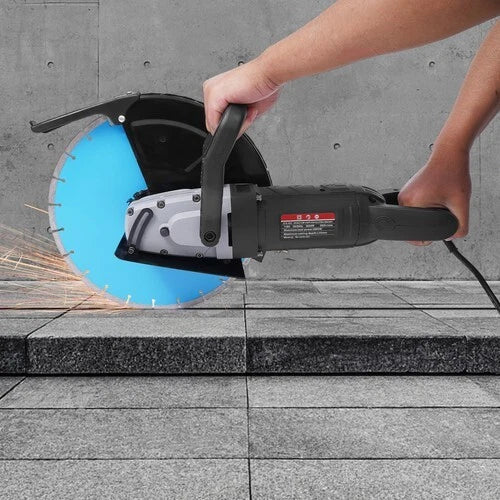 14'' Portable Electric Concrete Saw with Water Pump and Blade Wet/Dry Cutter