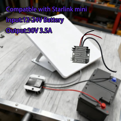 MZSZYH Starlink Mini Booster 12V-24V to 30V 3.5A (Gray)