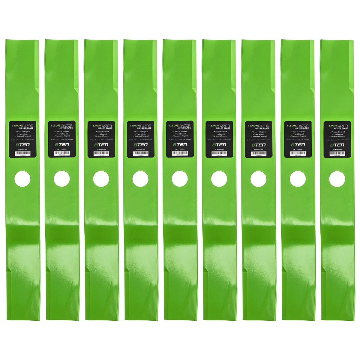 9 Pack High Lift LawnRAZOR Mower Blades for Kubota (70000-00602, 051432)
