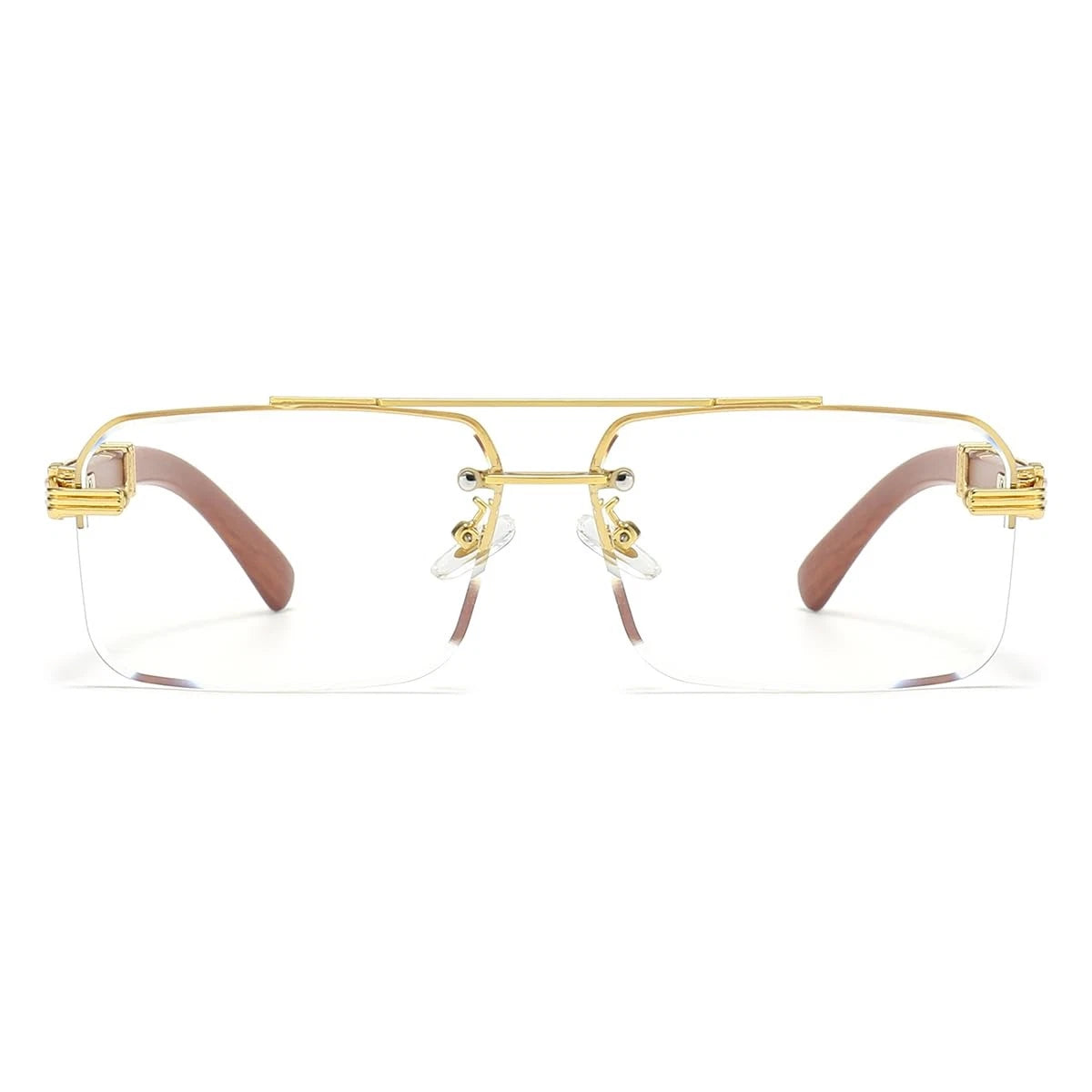 Rimless Rectangle Sunglasses for Men