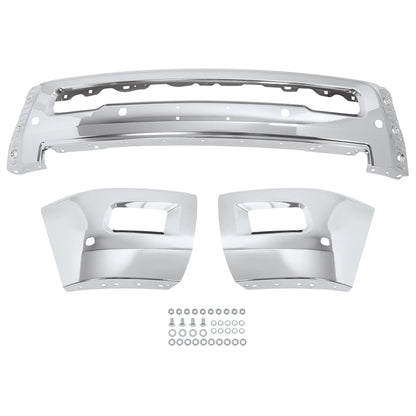 3X Chrome Front Bumper Face Bar w/Sensor Holes for Dodge Ram 2500 3500 (2010–2018)