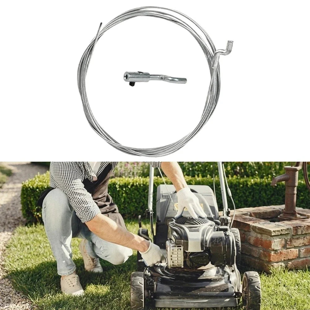 Gas Cable Kit 1.5mm x 2.5m with End Cap and Z Clamp for Lawn Mower