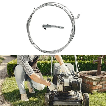 Gas Cable Kit 1.5mm x 2.5m with End Cap and Z Clamp for Lawn Mower