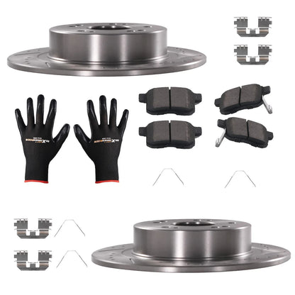 Rear Brake Rotors and Pads Kit for Acura TSX (2009–2014) Honda Accord (2008–2017) S31479