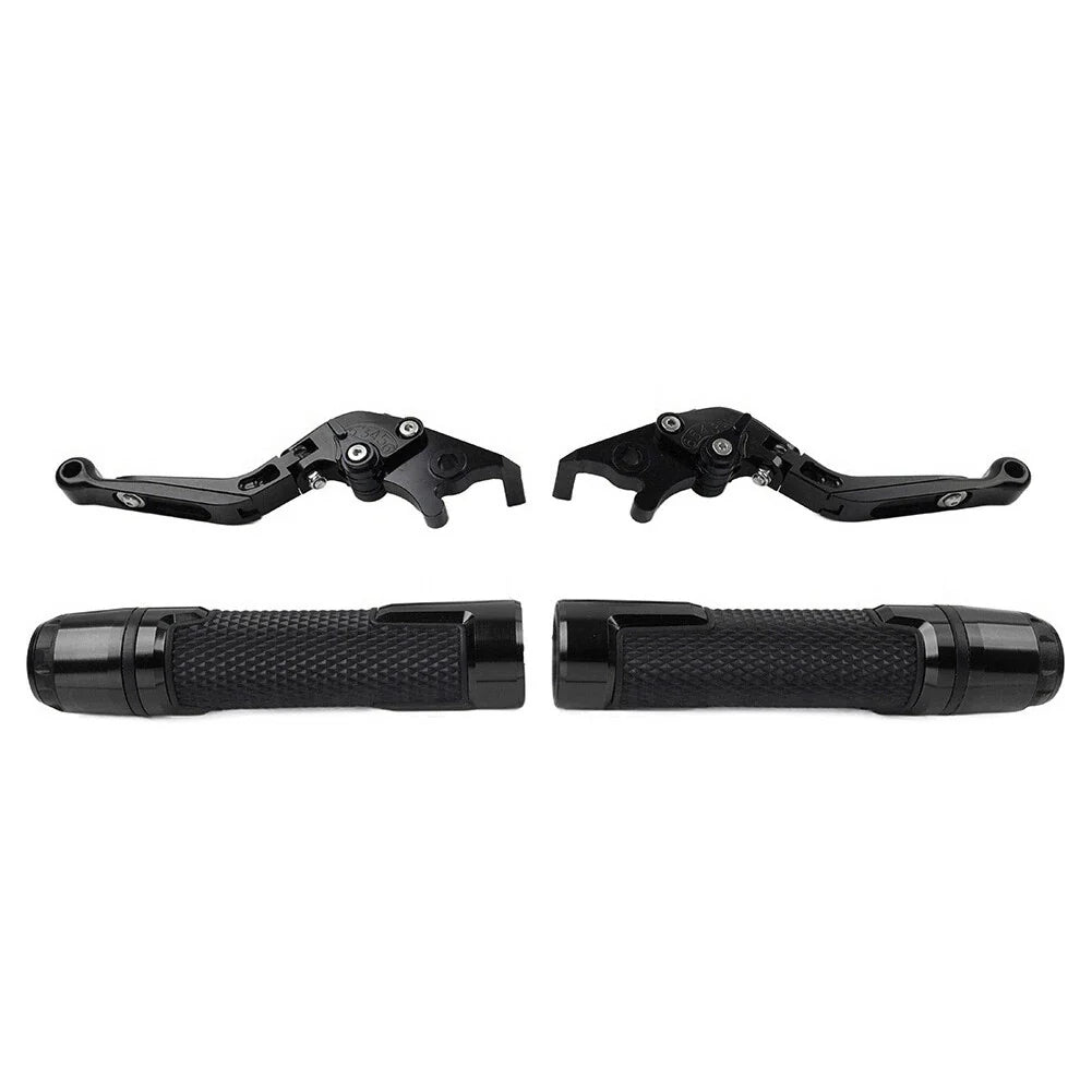 Set of 2 Black Extendable Brake Clutch Levers for Suzuki GSXS125 (2017–2023)
