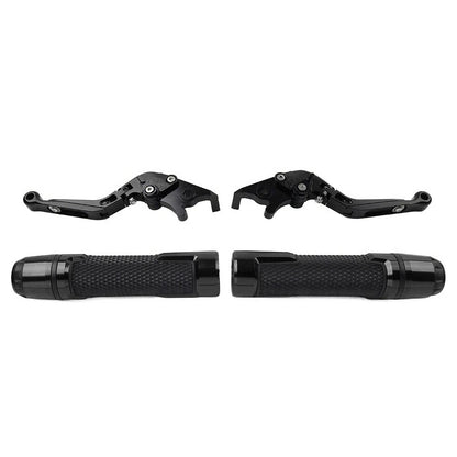 Set of 2 Black Extendable Brake Clutch Levers for Suzuki GSXS125 (2017–2023)