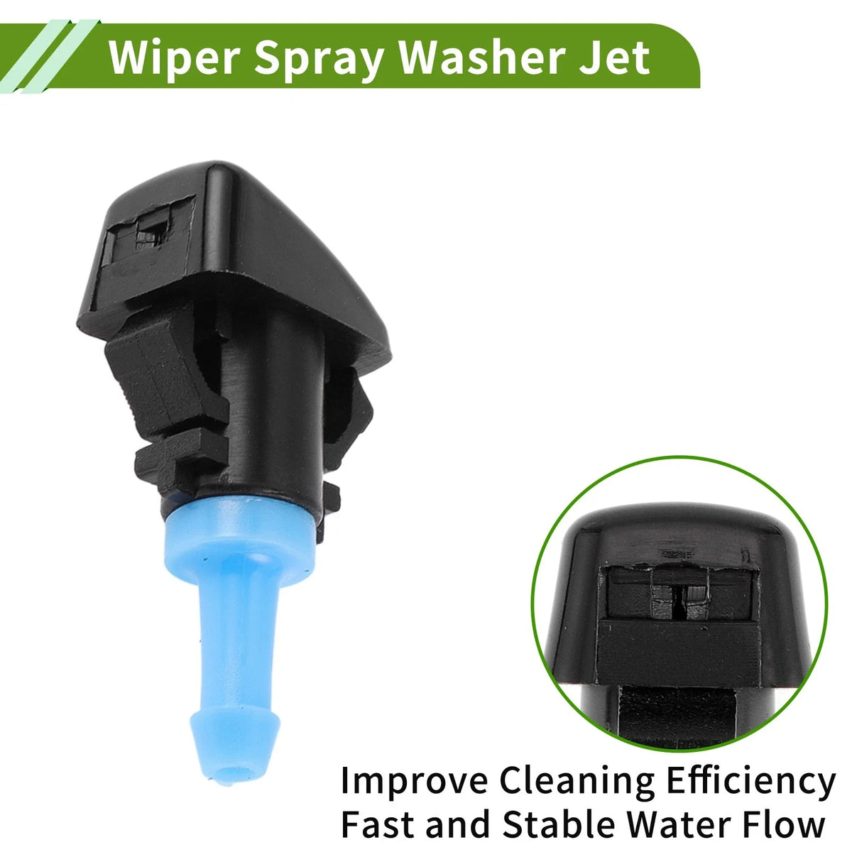 Set of 1 Windshield Washer Nozzle w/ Hose Connector for RAM (No.4805742AB/5113049AA)