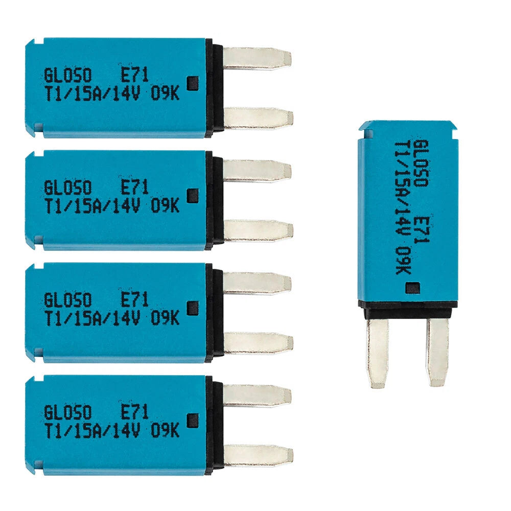 5PC Mini ATM Manual Reset Circuit Breaker Blade Fuse for Car Boat Truck 12V-24V