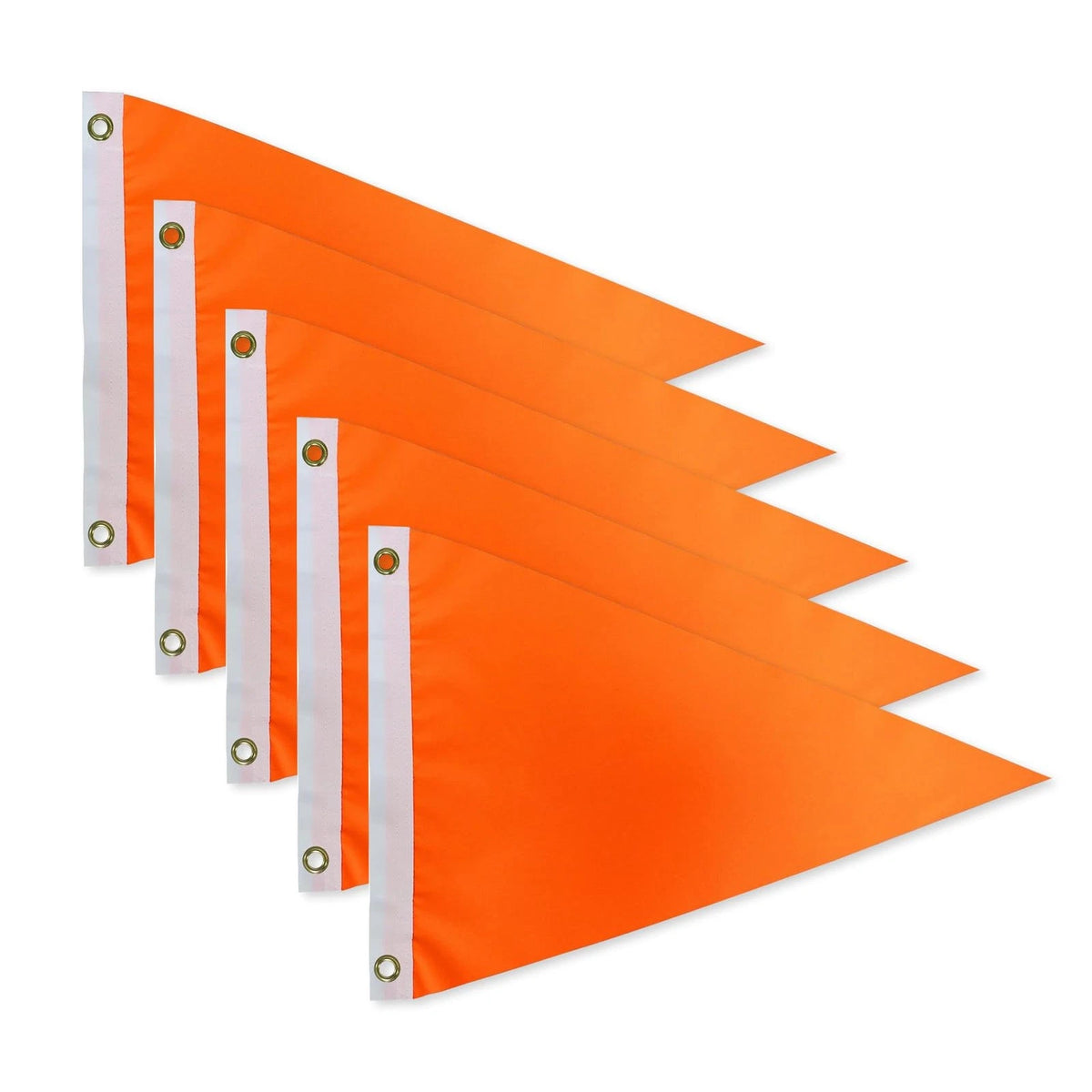 5-Pack Orange Safety Flags 12x18 inches for Vehicles