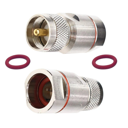 2Pcs PL259 UHF Male Connector for 1/2" Corrugated Coax Cable