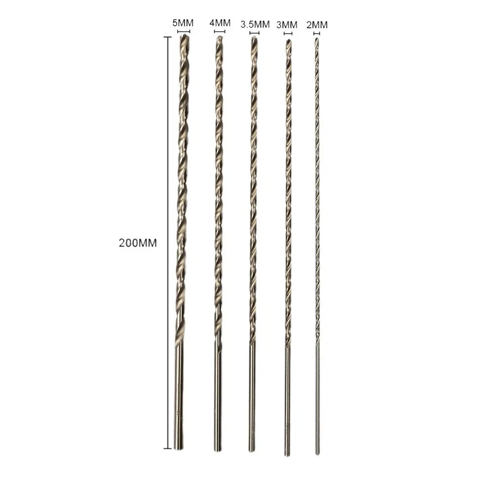 Set of 5 HSS Drill Bits for Metal Drilling (3, 3.5, 4, 5mm)