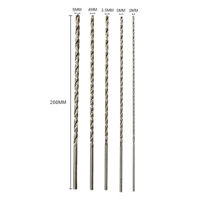 Set of 5 HSS Drill Bits for Metal Drilling (3, 3.5, 4, 5mm)